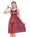 Crimson Petal Full Lace Babydoll Set